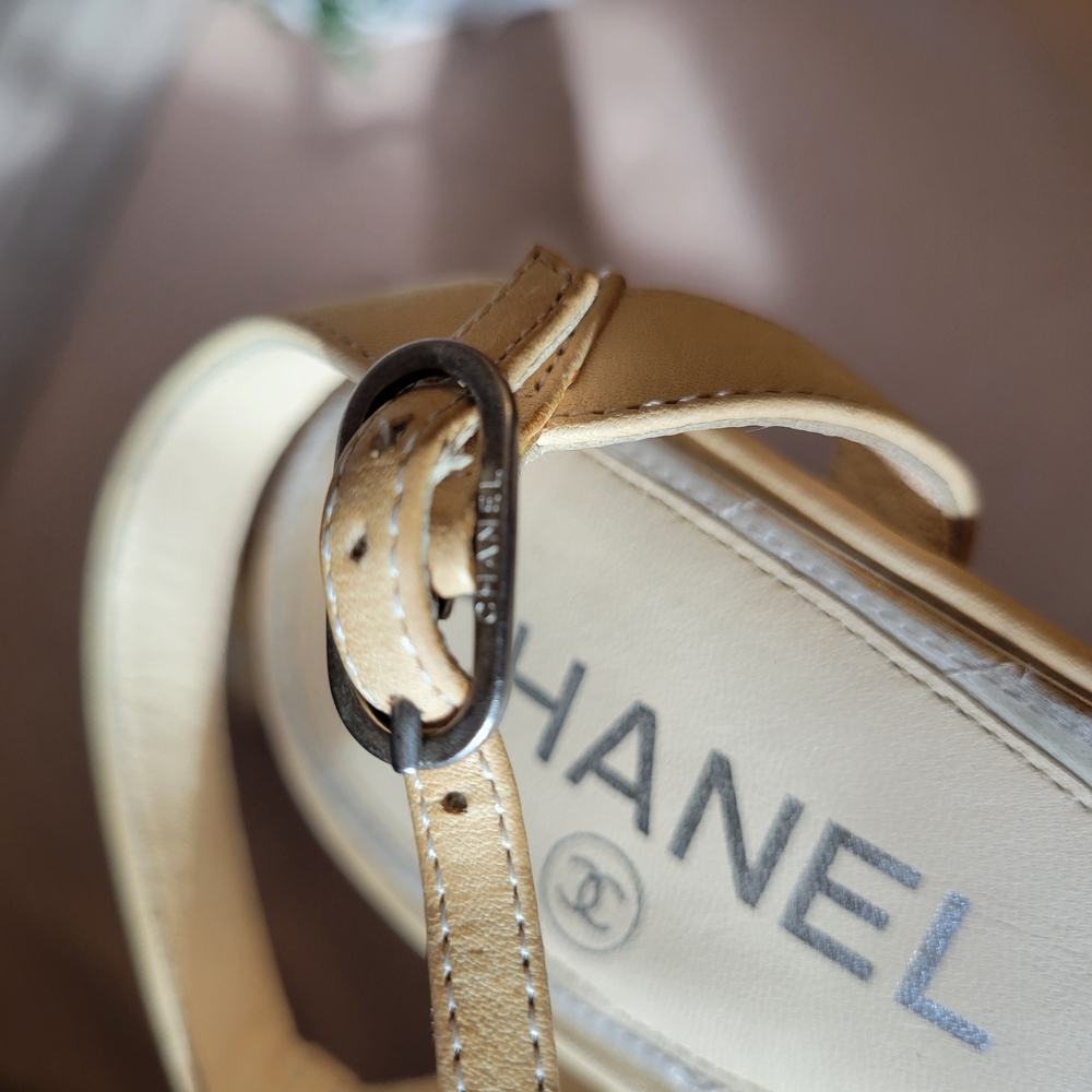 Chanel Women's Tan Sandals - Picture 8 of 11